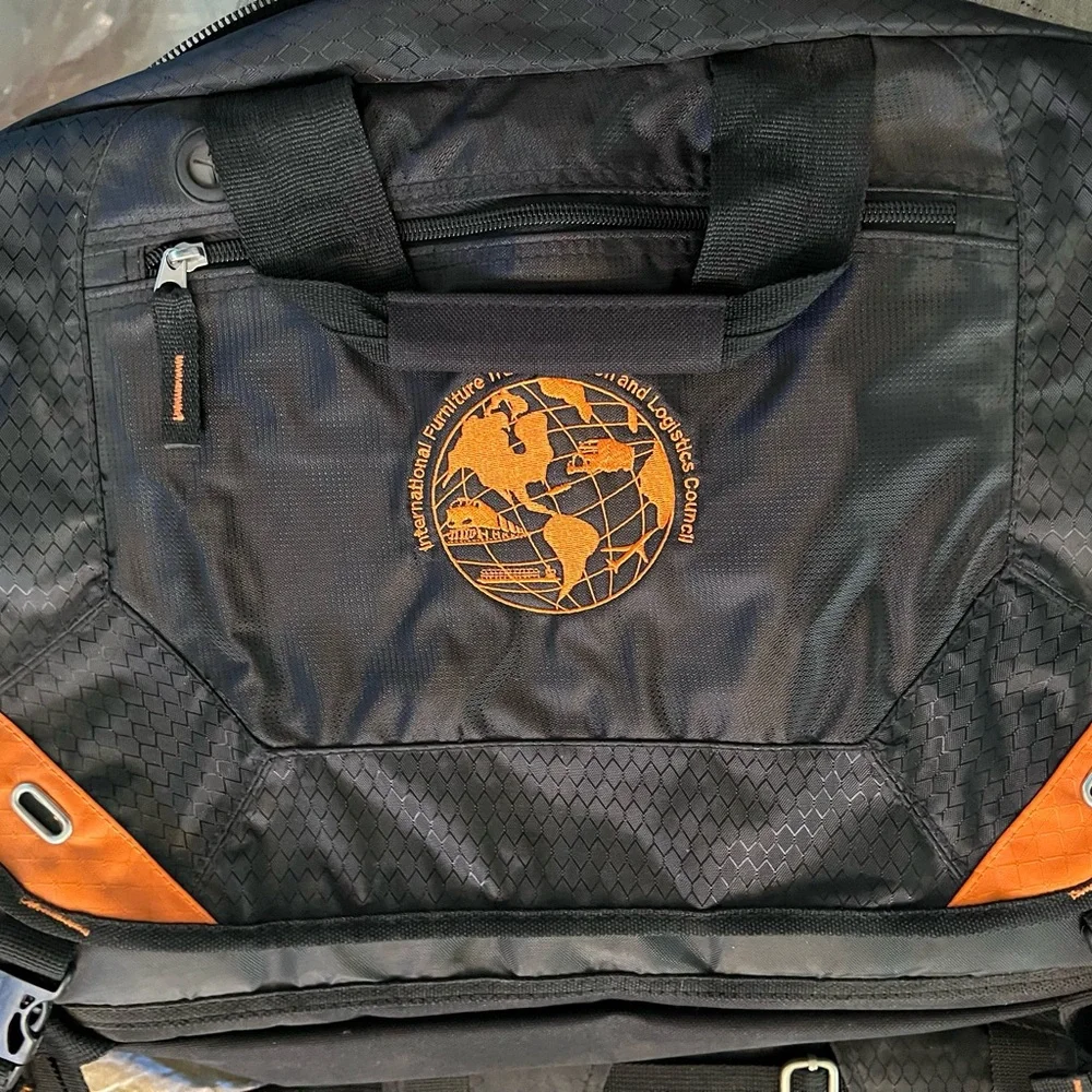 MESSENGER BAG  
Black and Orange with Adjustable Straps Durable Canvas - Picture 12 of 16
